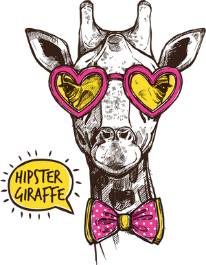 Hipster Giraffe