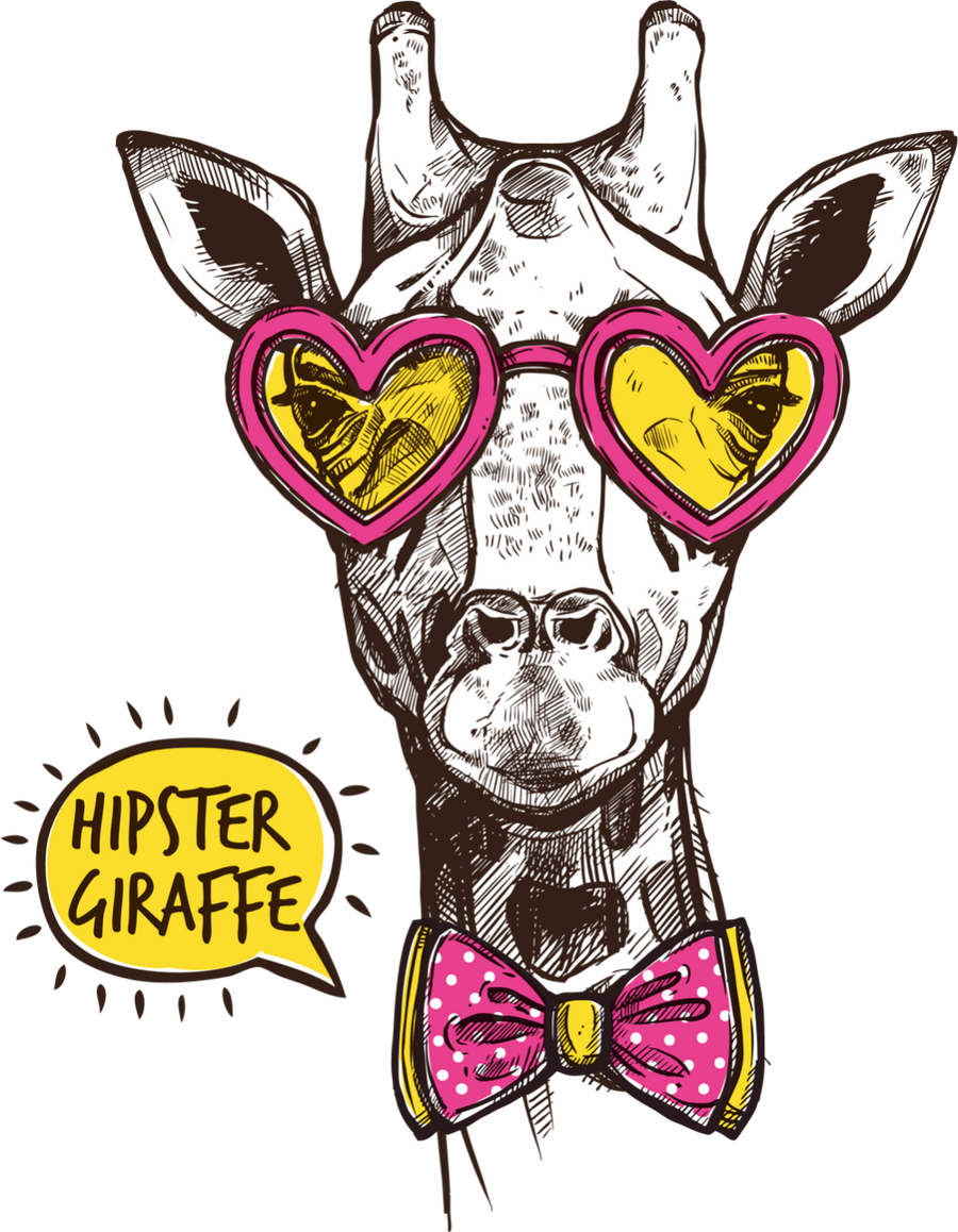 Hipster Giraffe
